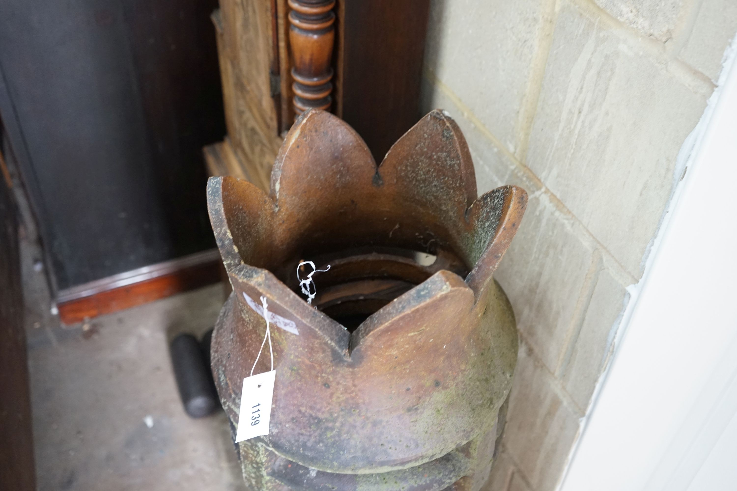 A Victorian glazed earthenware chimney pot, height 104cm